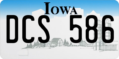 IA license plate DCS586