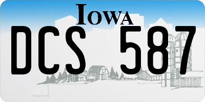 IA license plate DCS587