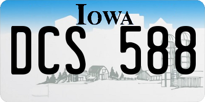 IA license plate DCS588