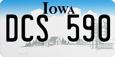 IA license plate DCS590