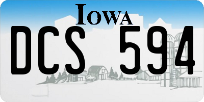 IA license plate DCS594