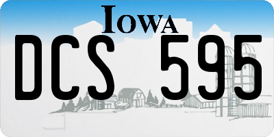IA license plate DCS595
