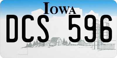 IA license plate DCS596