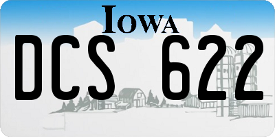 IA license plate DCS622