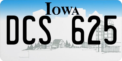 IA license plate DCS625
