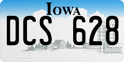 IA license plate DCS628