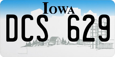 IA license plate DCS629