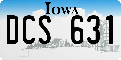 IA license plate DCS631