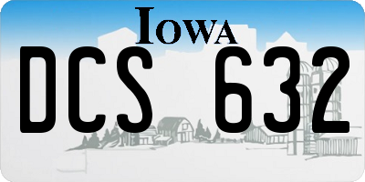 IA license plate DCS632