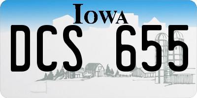 IA license plate DCS655