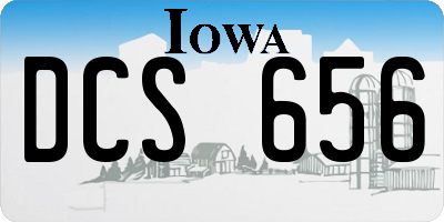 IA license plate DCS656