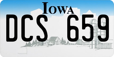 IA license plate DCS659