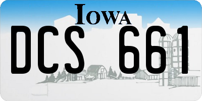 IA license plate DCS661