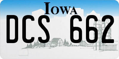 IA license plate DCS662