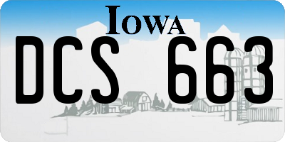 IA license plate DCS663
