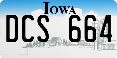 IA license plate DCS664