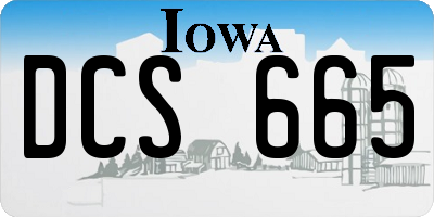IA license plate DCS665