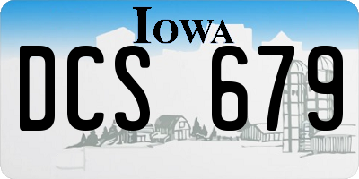IA license plate DCS679