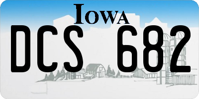 IA license plate DCS682