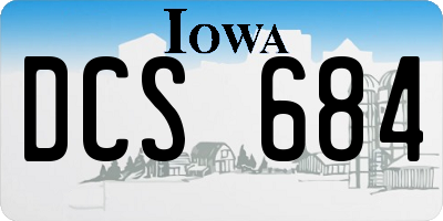IA license plate DCS684