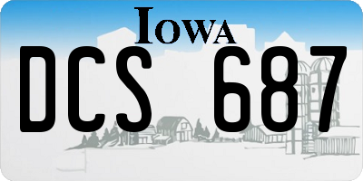 IA license plate DCS687