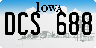 IA license plate DCS688