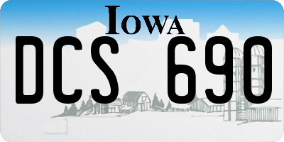 IA license plate DCS690
