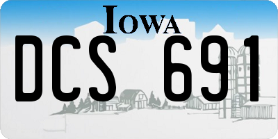 IA license plate DCS691