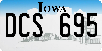 IA license plate DCS695