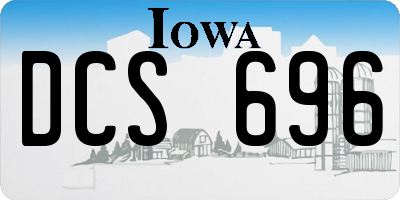 IA license plate DCS696