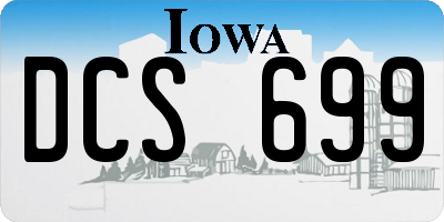 IA license plate DCS699