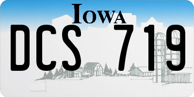 IA license plate DCS719