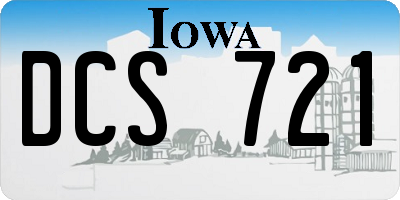 IA license plate DCS721
