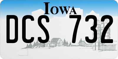 IA license plate DCS732