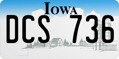 IA license plate DCS736
