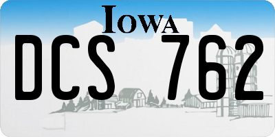 IA license plate DCS762
