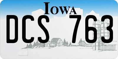 IA license plate DCS763