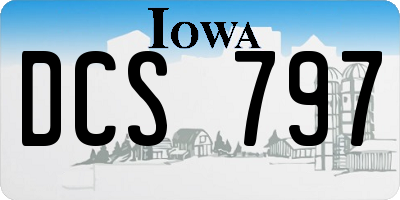 IA license plate DCS797