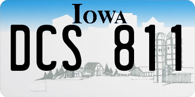 IA license plate DCS811