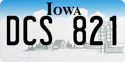 IA license plate DCS821
