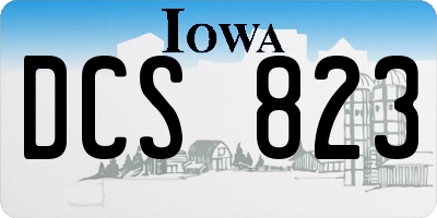 IA license plate DCS823