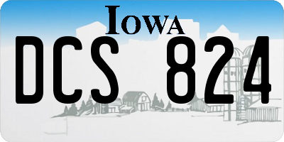 IA license plate DCS824