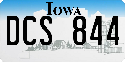 IA license plate DCS844