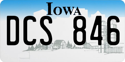 IA license plate DCS846