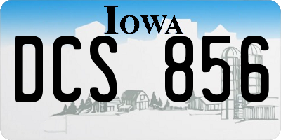 IA license plate DCS856