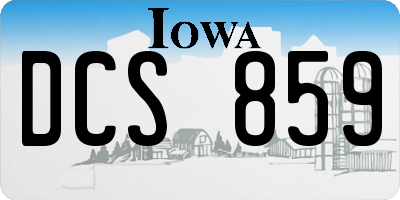IA license plate DCS859