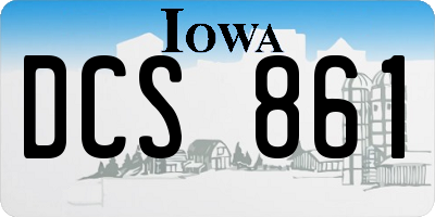 IA license plate DCS861