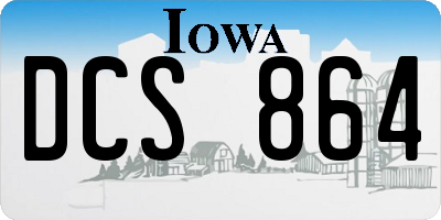IA license plate DCS864