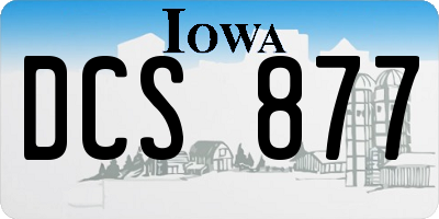 IA license plate DCS877