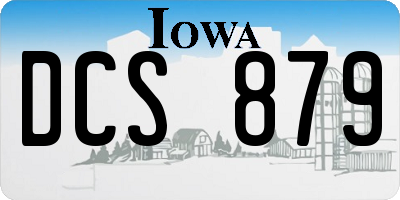 IA license plate DCS879